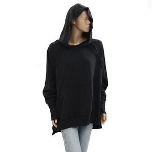 Free People We The Free Hoodie Sweatshirt Top Cotton Black S 284138